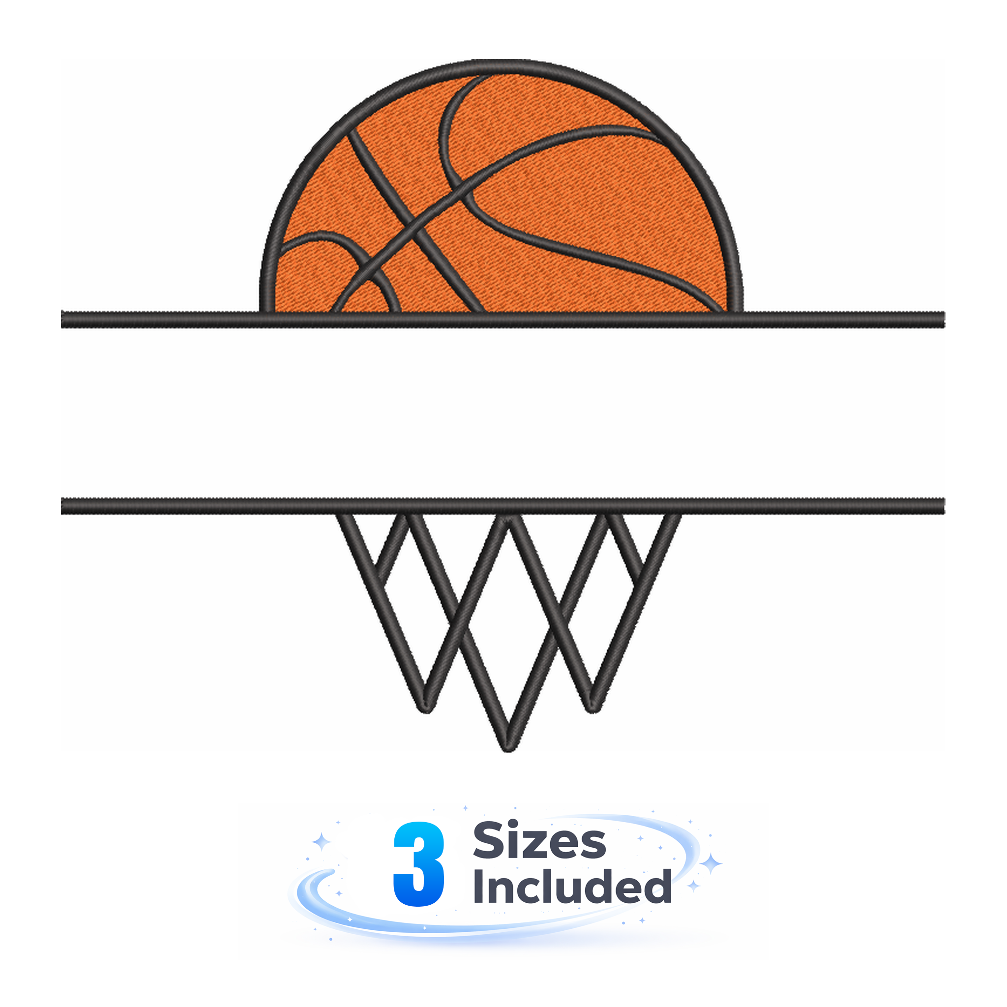 Basketball Monogram Embroidery Design Effortless Embroidery