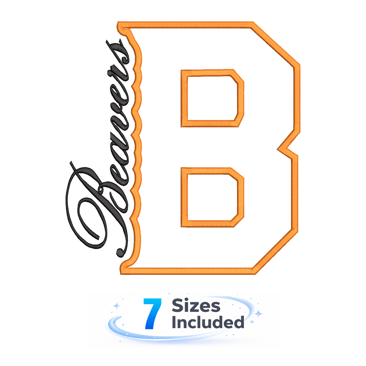 Beavers Cutout B - Embroidery Design