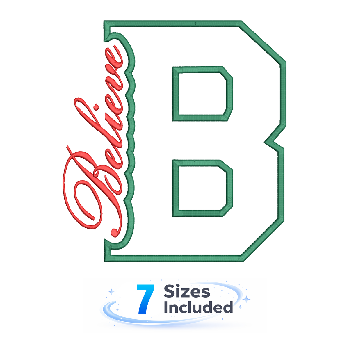 Believe Cutout B - Embroidery Design