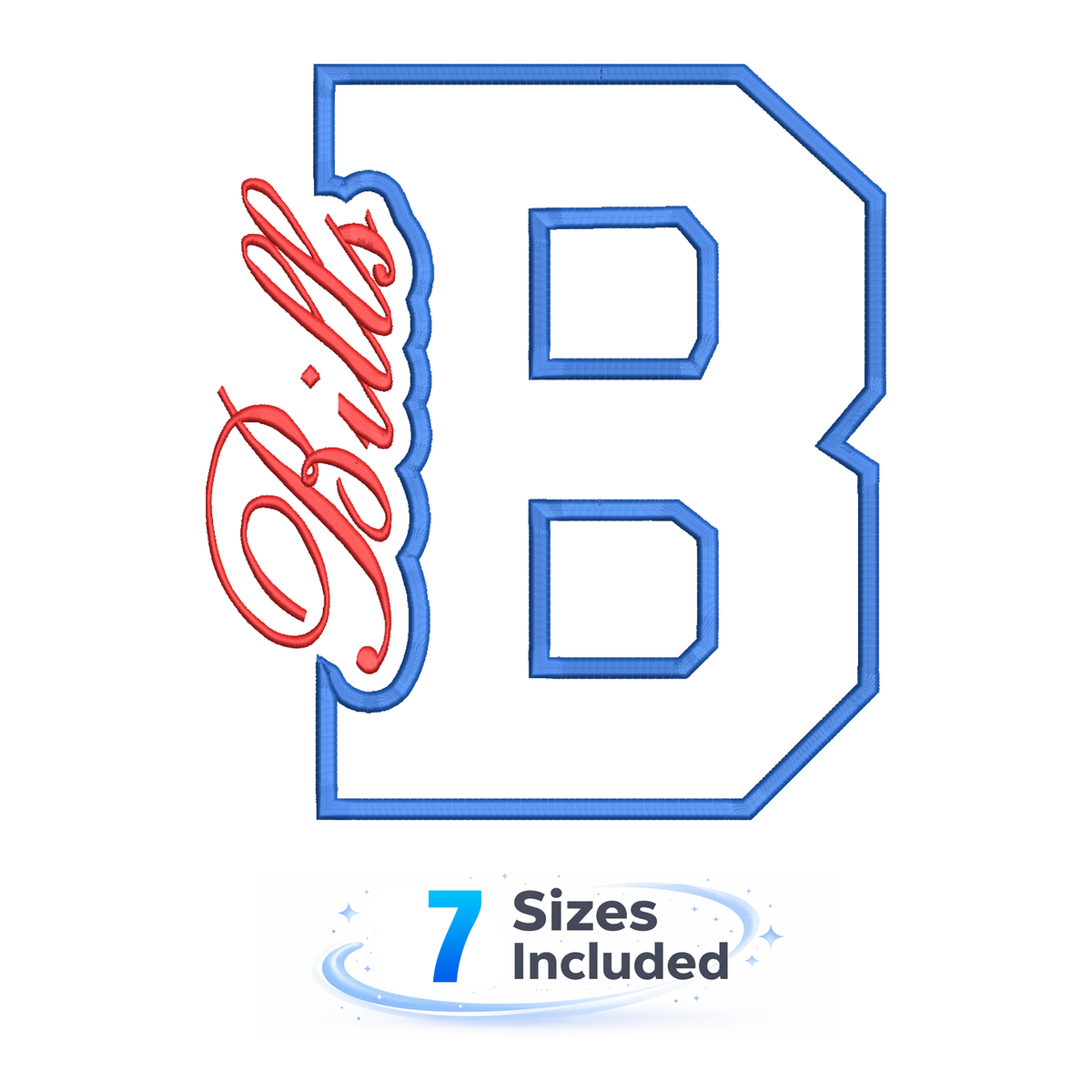 Bills Cutout B - Embroidery Design