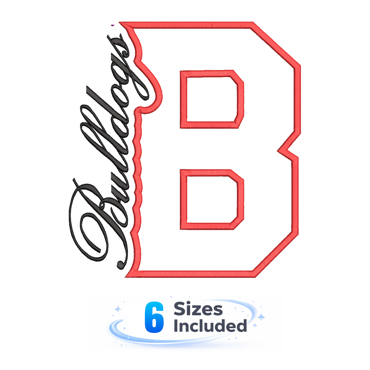 Bulldogs Cutout B - Embroidery Design