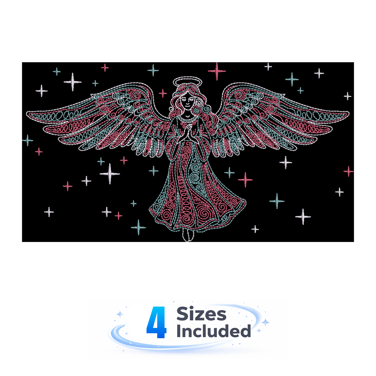 Celestial Christmas Angel - Embroidery Design