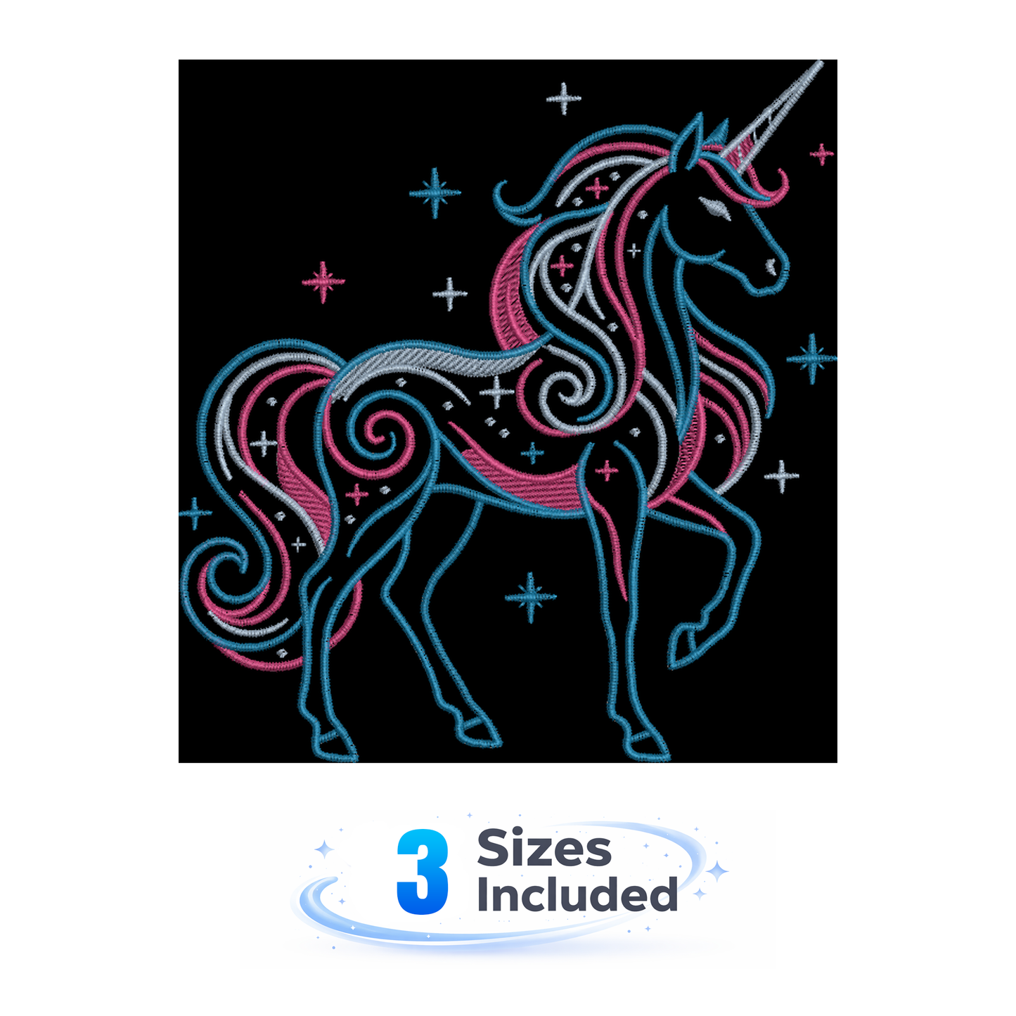 Celestial Unicorn - Embroidery Design