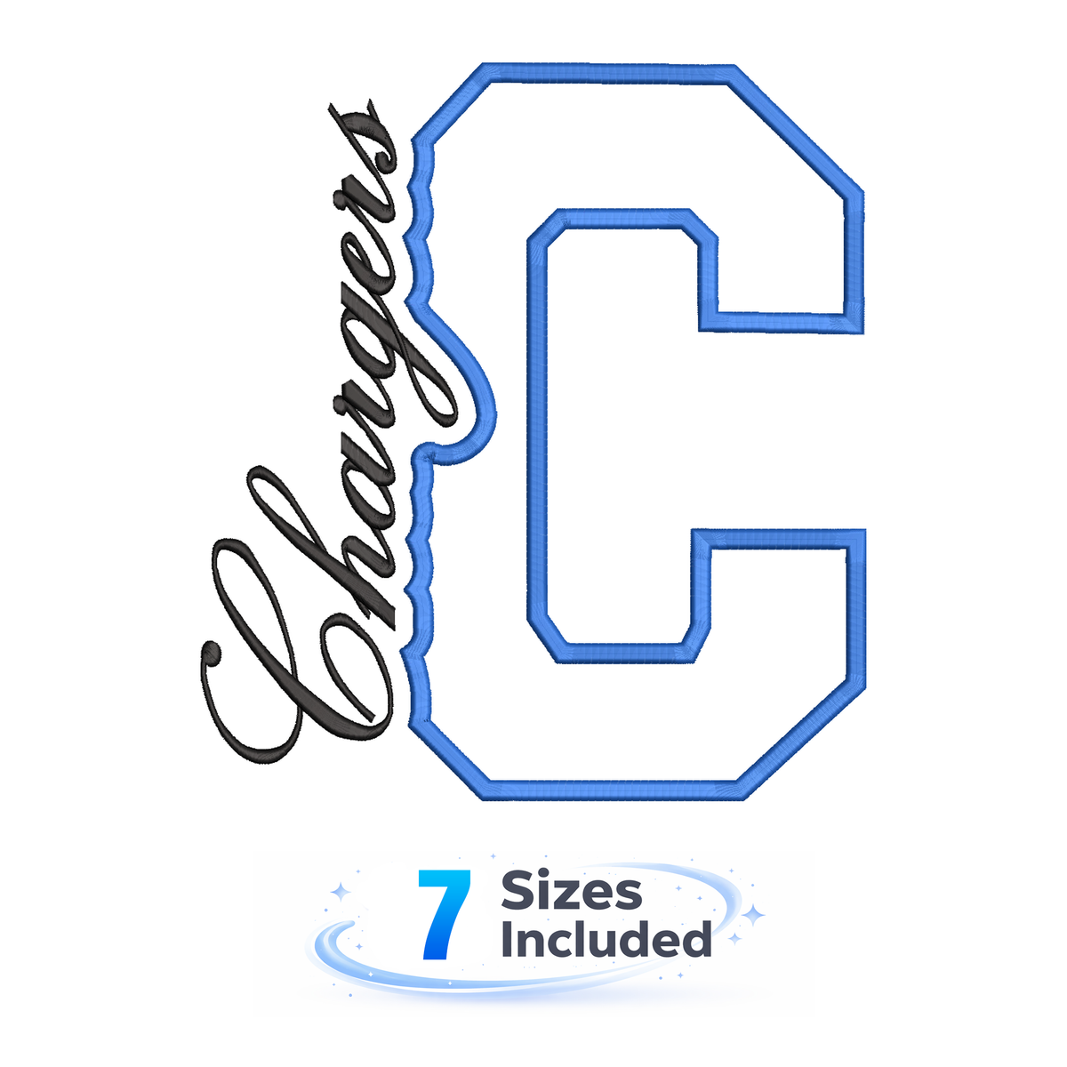Chargers Cutout C - Embroidery Design