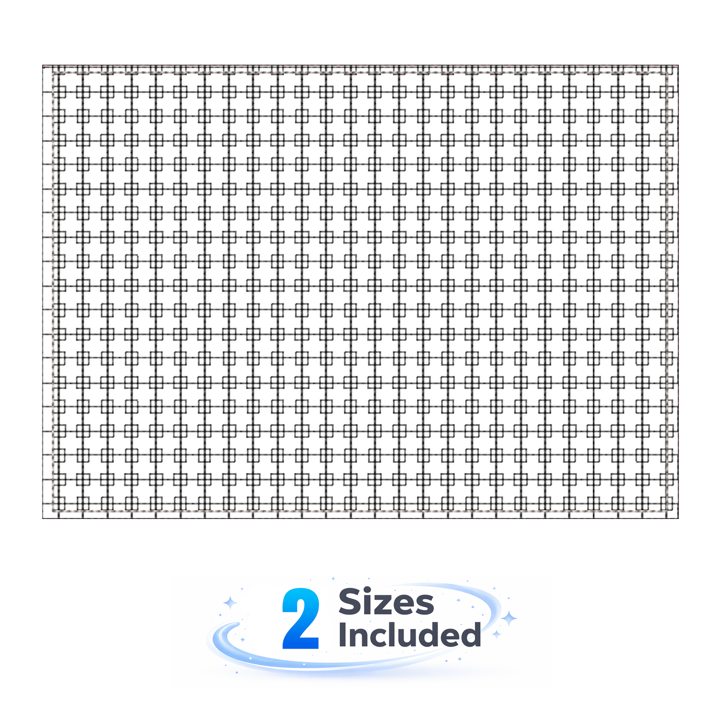 Classic Windowpane Quilted Mugrug - Embroidery Design