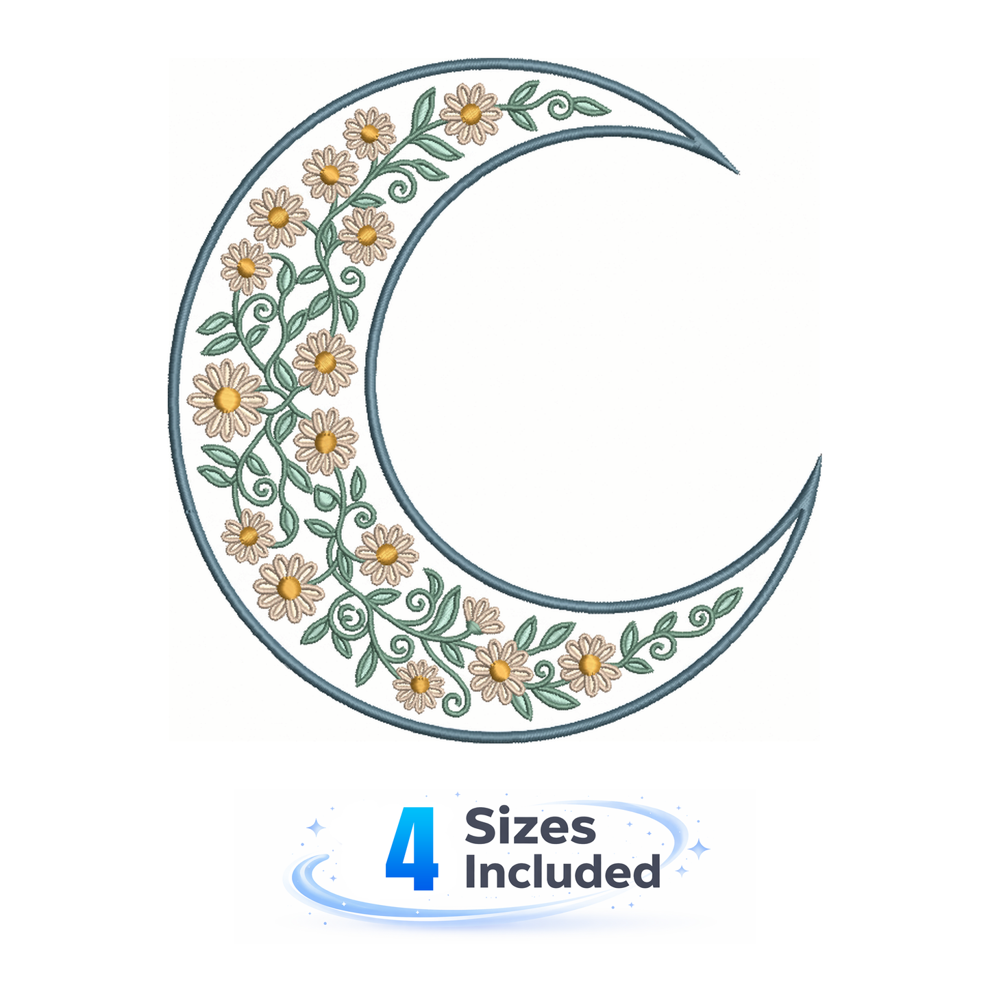Flower Moon - Embroidery Design