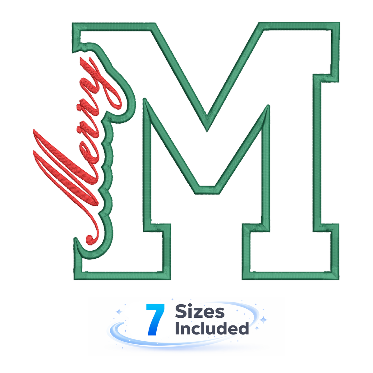 Merry Cutout M - Embroidery Design
