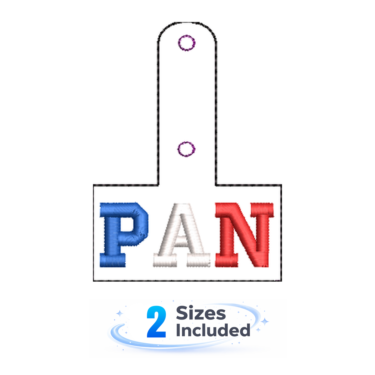 Panama Keyfob - Embroidery Design