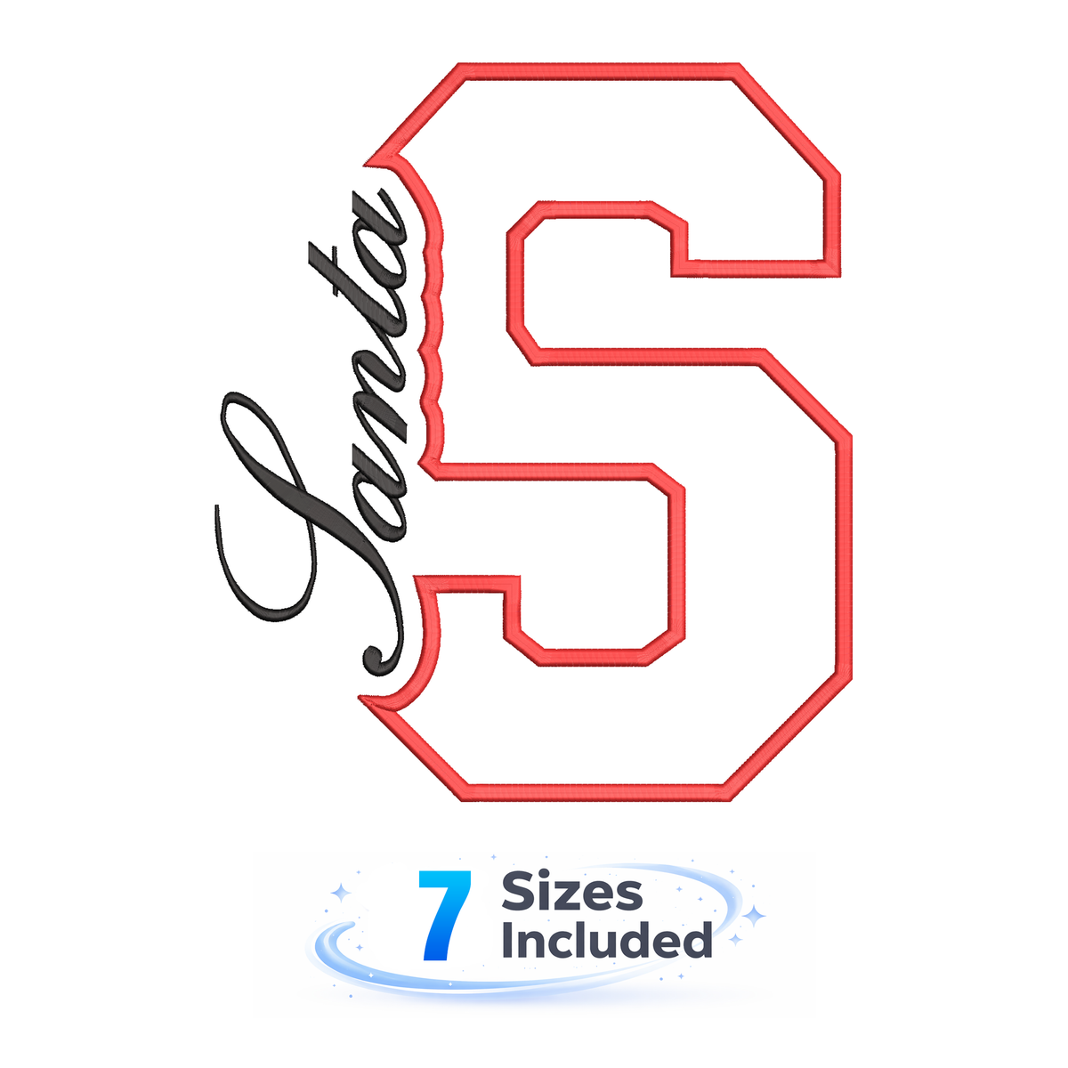 Santa Cutout S - Embroidery Design