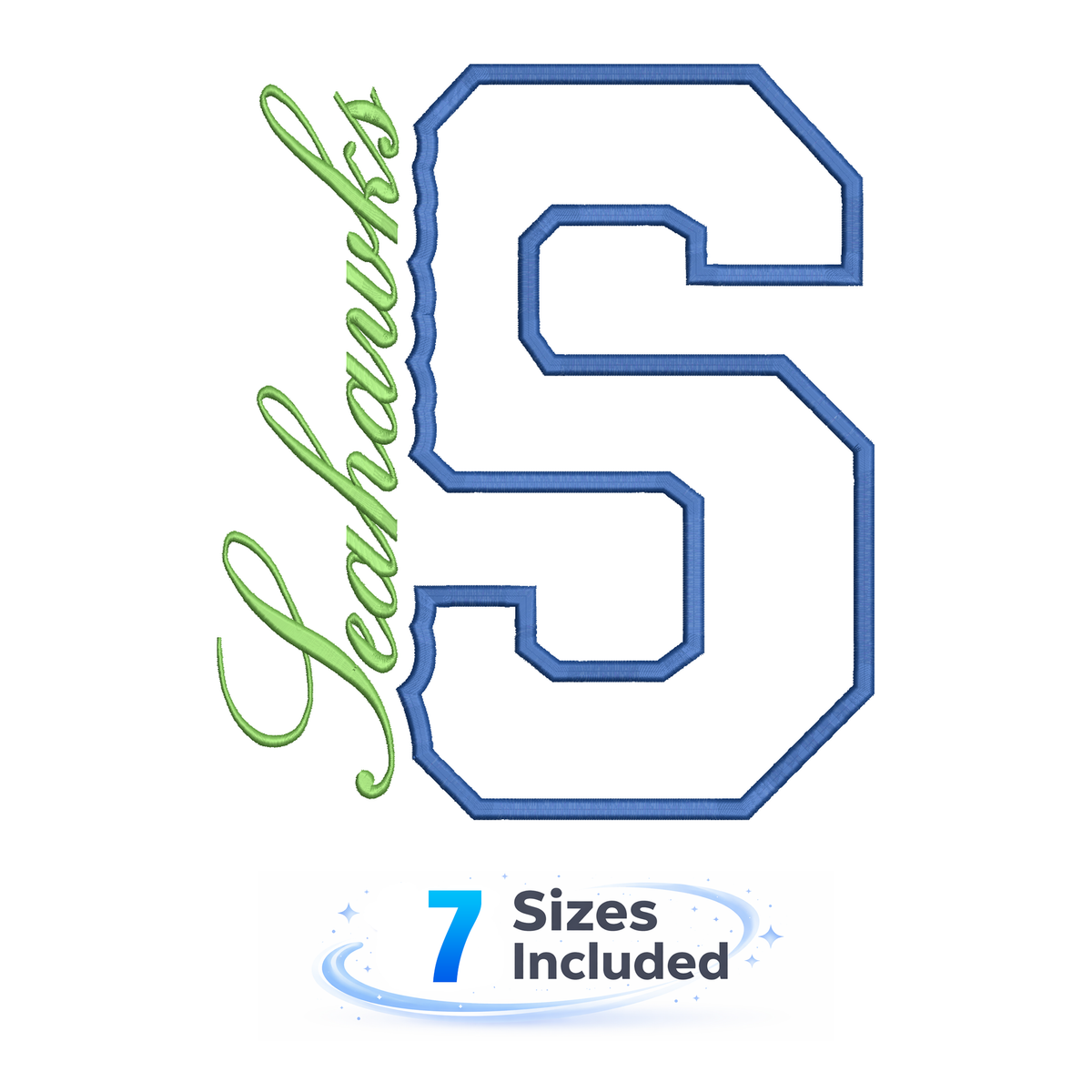 Seahawks Cutout S - Embroidery Design