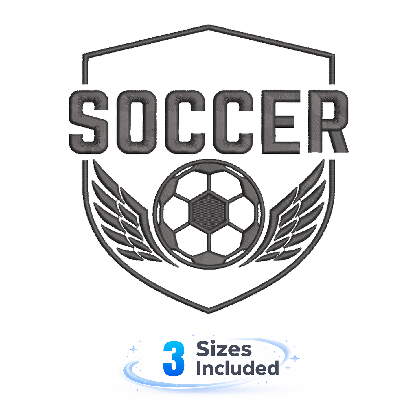 Soccer Team Monogram - Embroidery Design