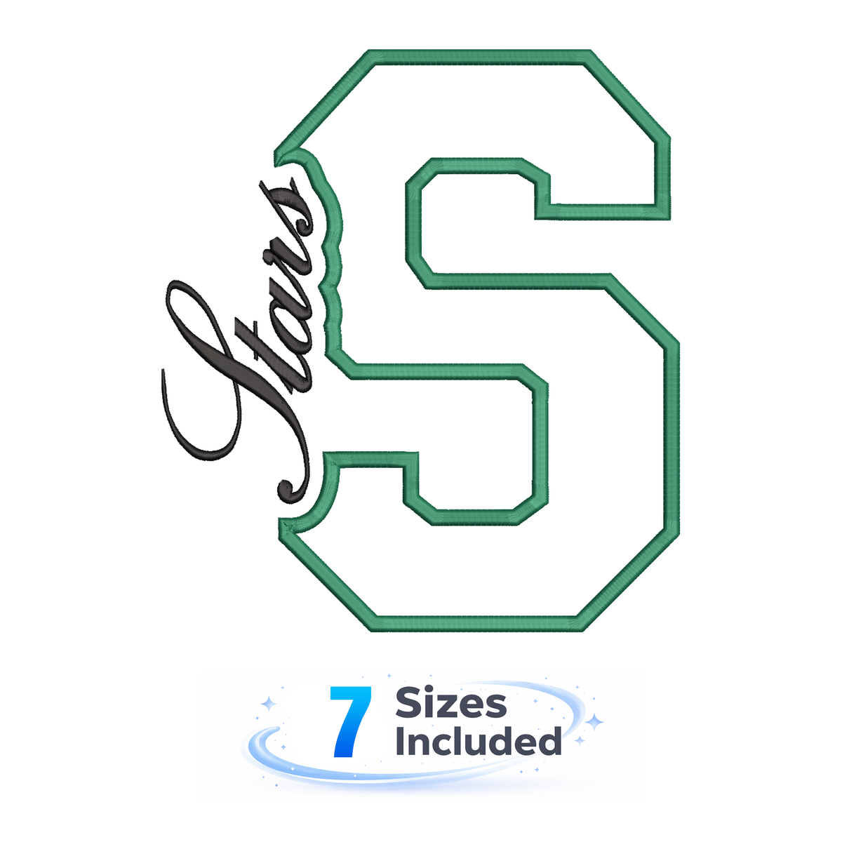 Stars Cutout S - Embroidery Design