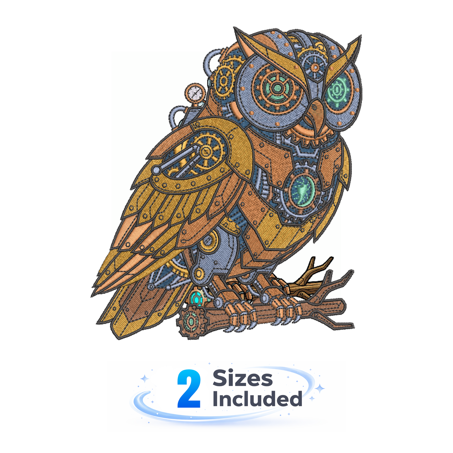 Steampunk Owl - Embroidery Design