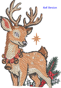 Storybook Christmas - Reindeer - Embroidery Design