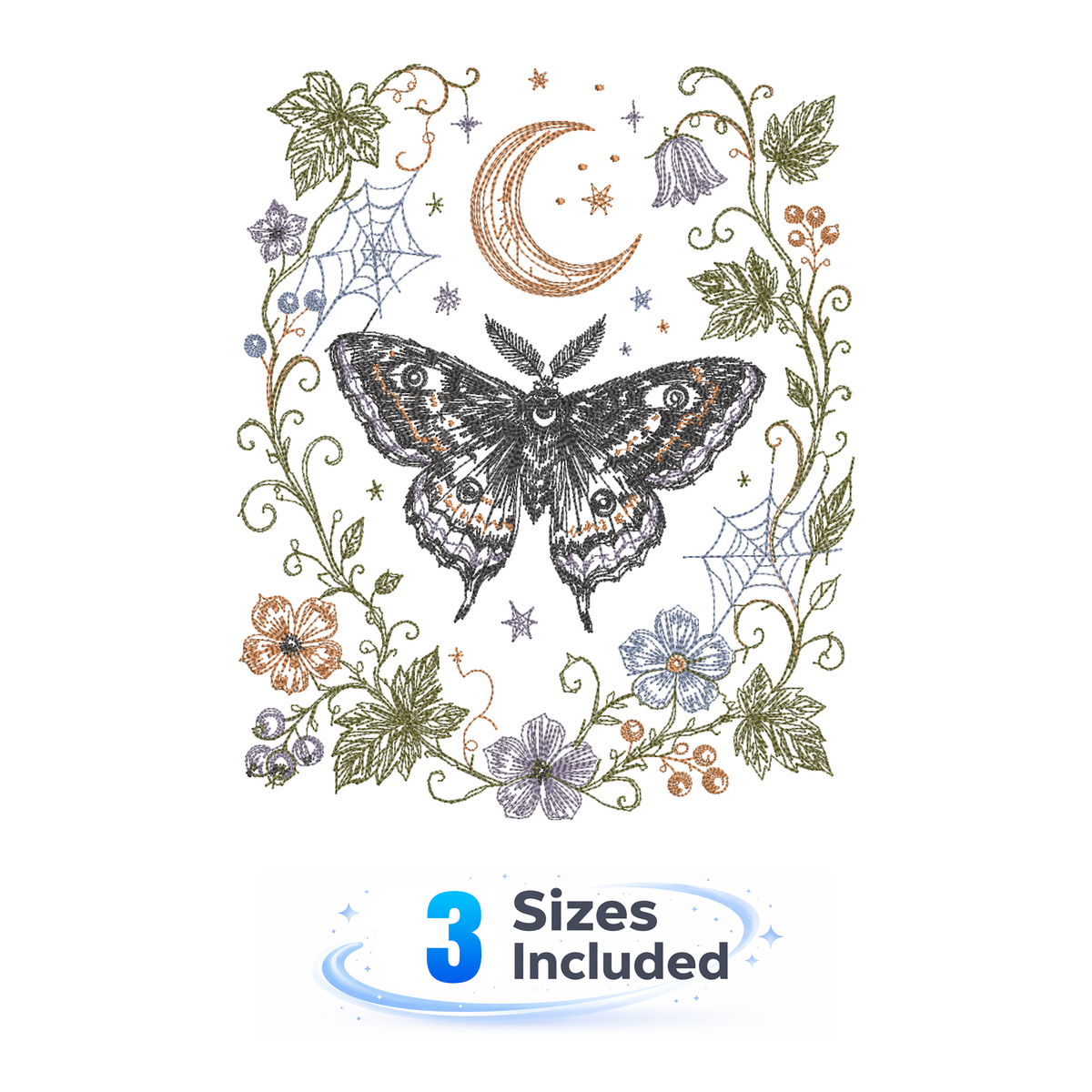 Storybook Halloween - Moth - Embroidery Design