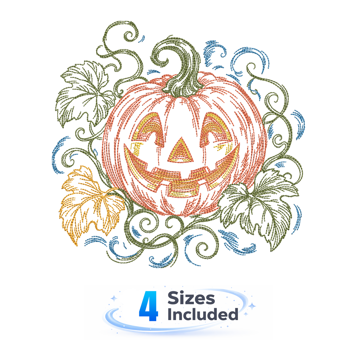 Traditional Jack O Lantern - Embroidery Design