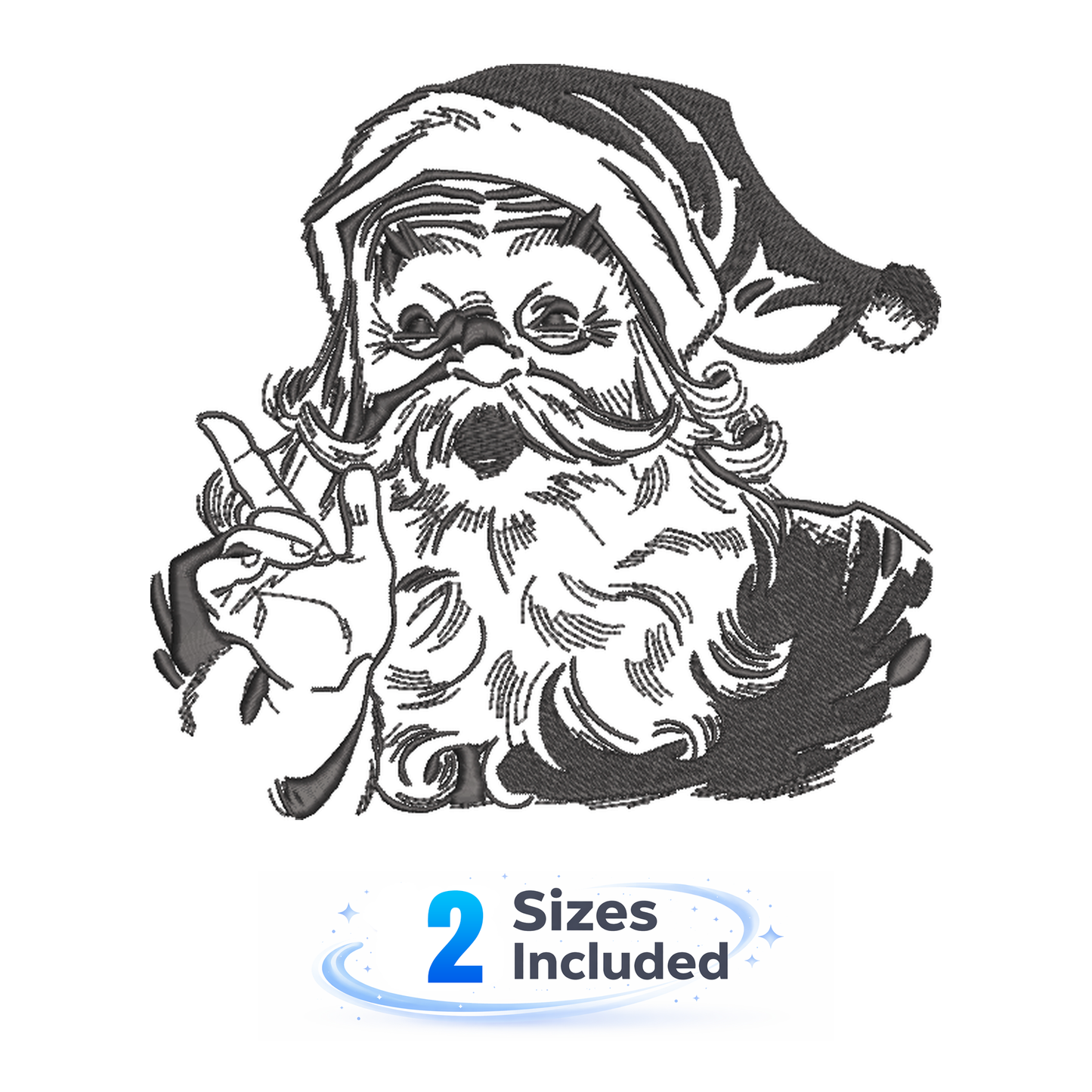 Vintage Santa Head - Embroidery Design