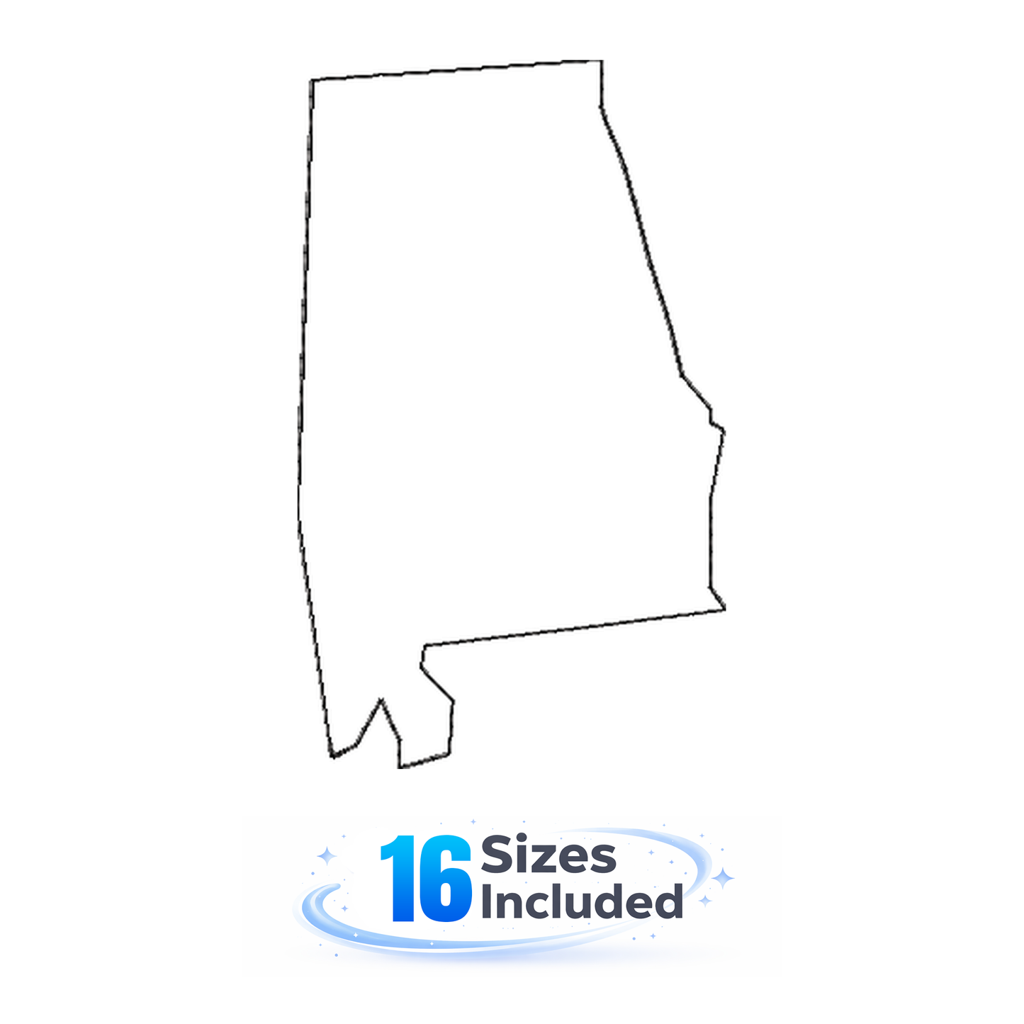 Alabama Outline - Sketch - Embroidery Design