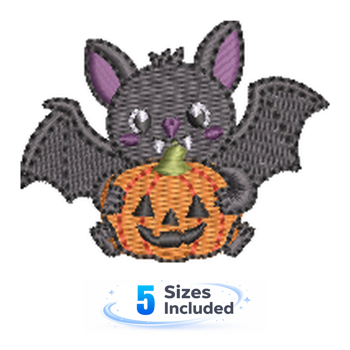Batty For You - Jack O Lantern - Embroidery Design