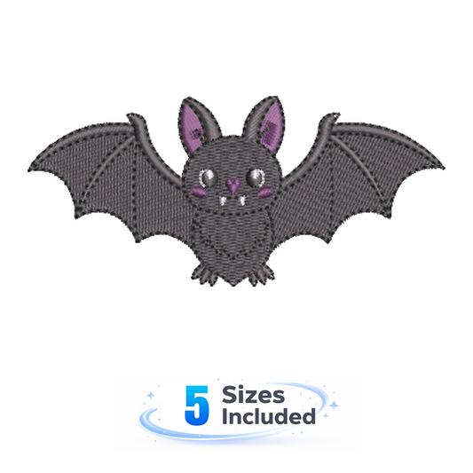 Batty For You - Wings Spread - Embroidery Design