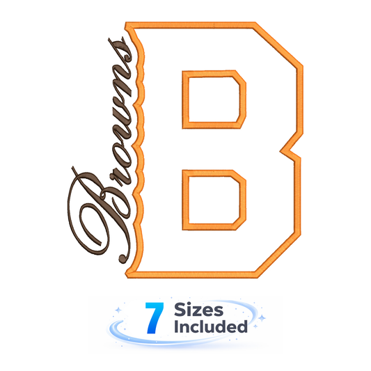 Browns Cutout B - Embroidery Design