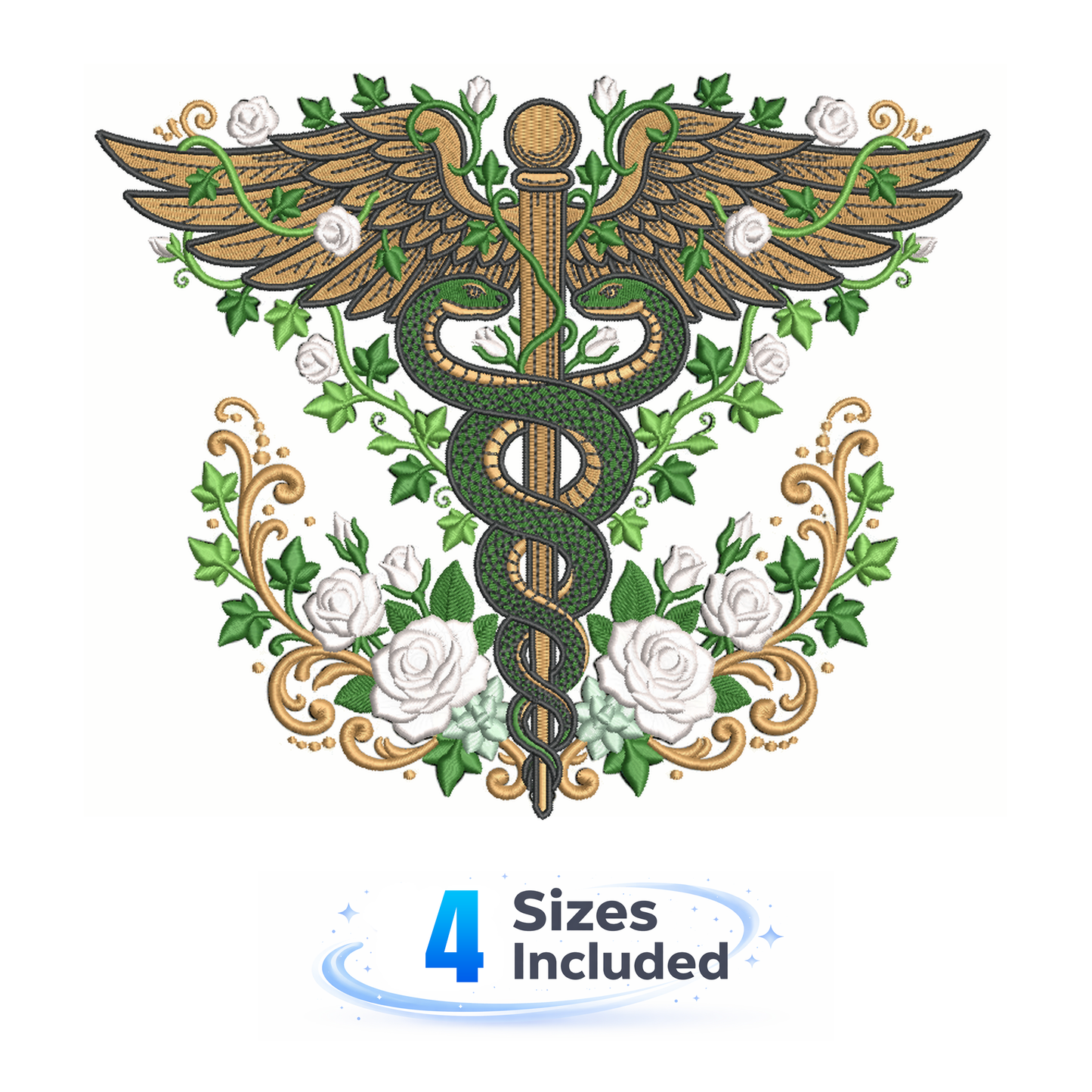 Caduceus - Embroidery Design