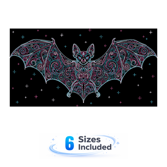Celestial Bat - Embroidery Design
