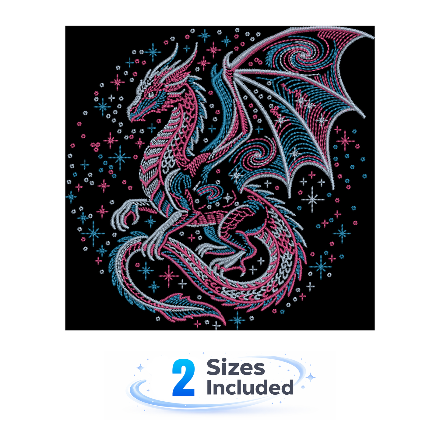Celestial Dragon - Embroidery Design