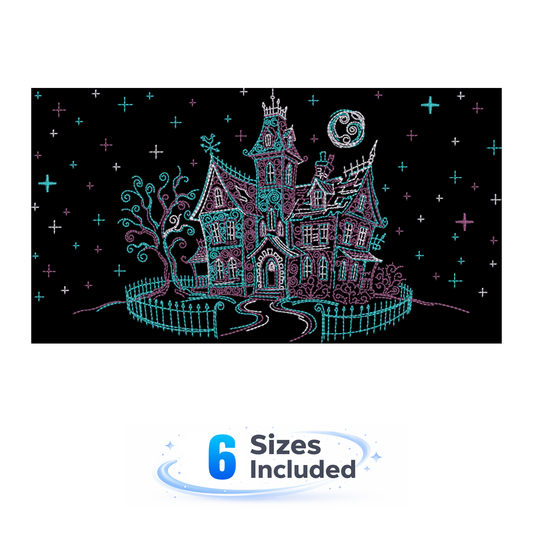 Celestial Haunted House - Embroidery Design