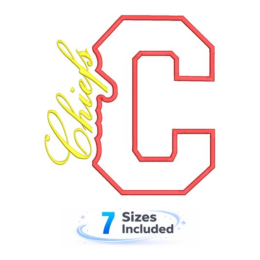 Chiefs Cutout C - Embroidery Design