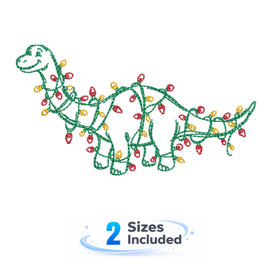 Christmas Dinos Apatosaurus - Embroidery Design