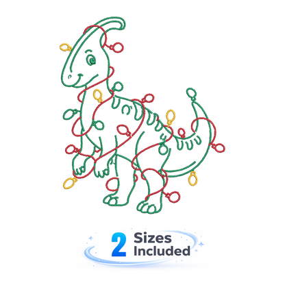 Christmas Dinosaurs Embroidery Bundle
