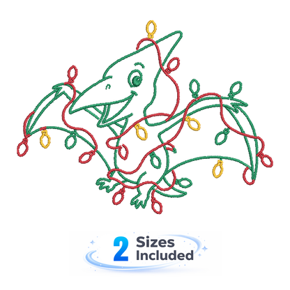 Christmas Dinosaurs Embroidery Bundle