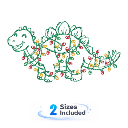 Christmas Dinosaurs Embroidery Bundle