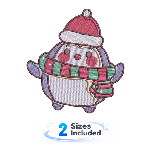 Christmas Penguin - Embroidery Design