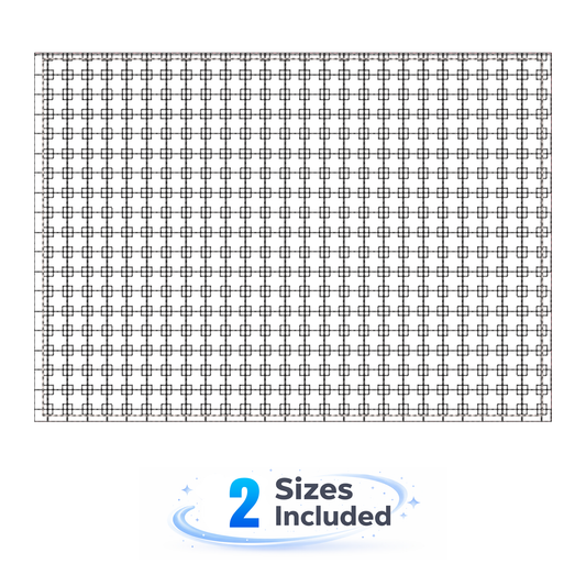 Classic Windowpane Quilted Mugrug - Embroidery Design