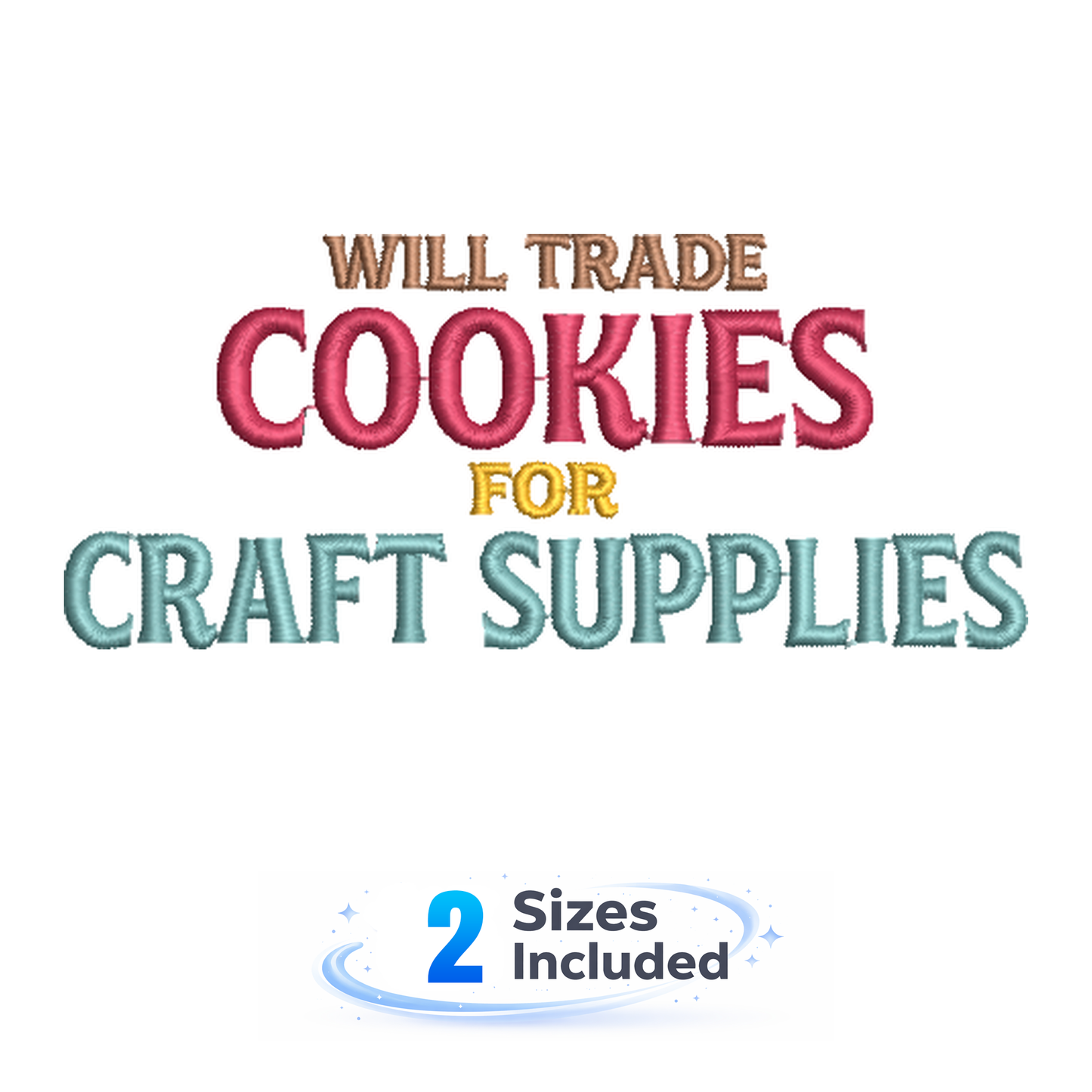 Cookies for Craft Supplies - Embroidery Design