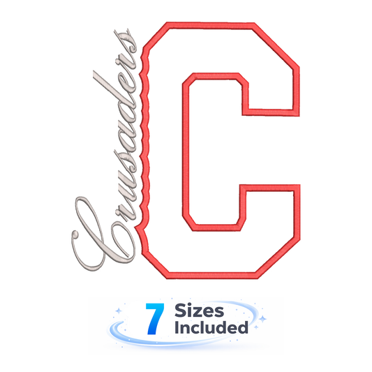 Crusaders Cutout C - Embroidery Design