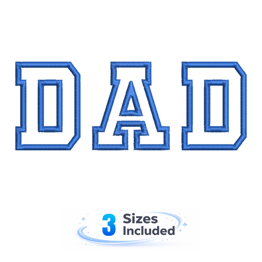 DAD Applique - Embroidery Design