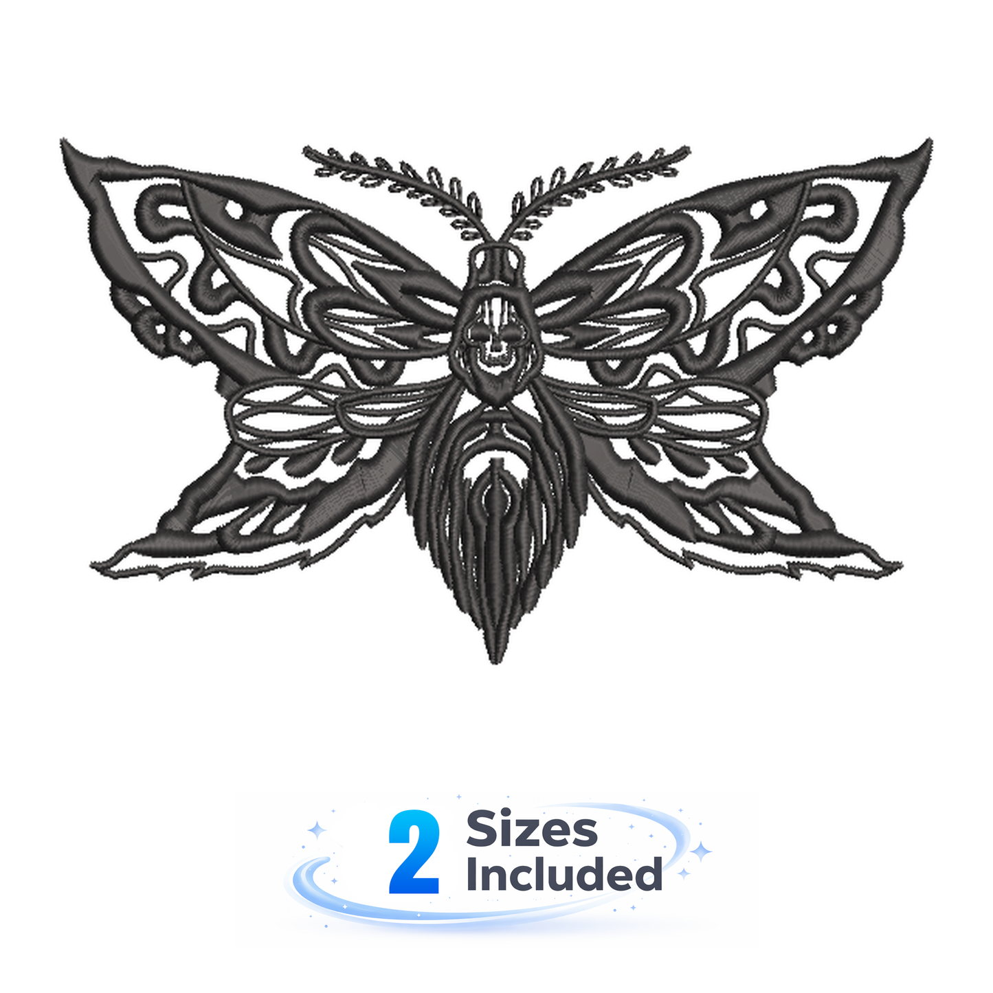 Deaths Head Moth - Embroidery Design