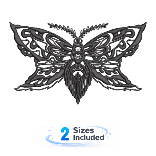 Deaths Head Moth - Embroidery Design