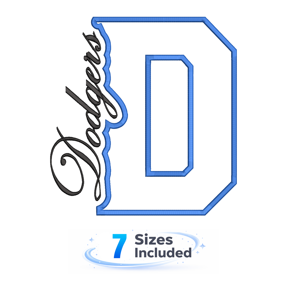 Dodgers Cutout D - Embroidery Design
