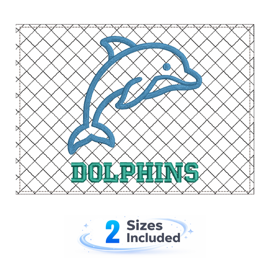 Dolphins Mugrug - Embroidery Design