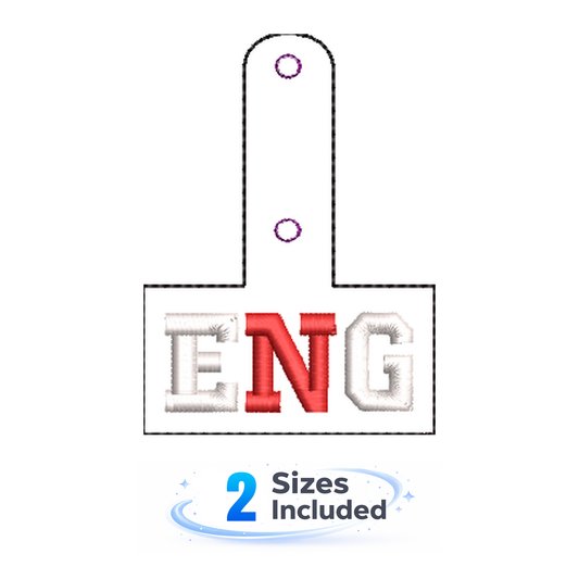 England Keyfob - Embroidery Design