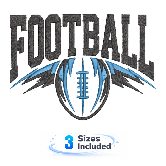 Football Monogram - Embroidery Design