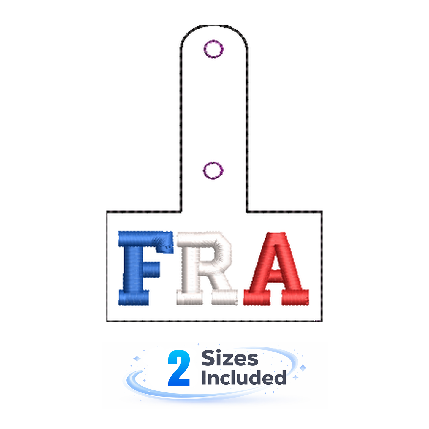 France Keyfob - Embroidery Design