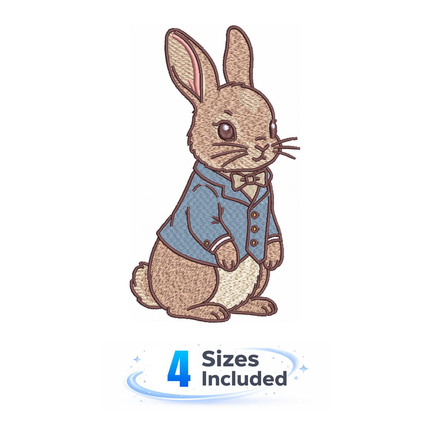 Gentleman Bunny - Embroidery Design