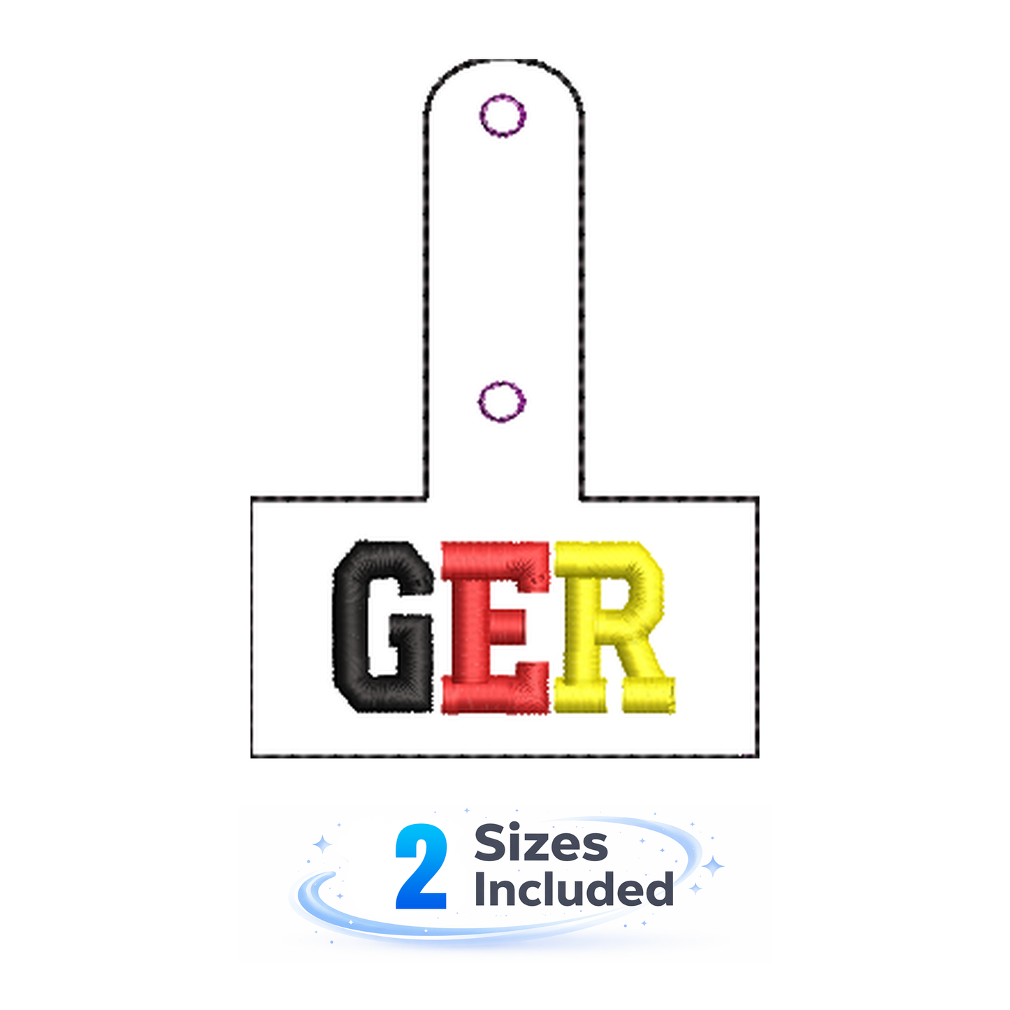 Germany Keyfob - Embroidery Design