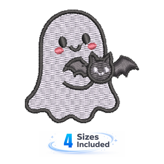Ghost Party - Bat - Embroidery Design