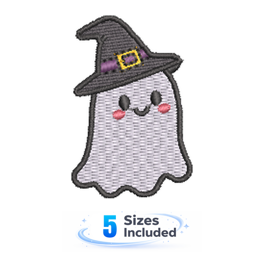 Ghost Party - Witch - Embroidery Design